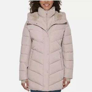 Andrew Marc Women's Light Beige Puffer Coat